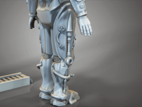 Enclave Amour Fallout 4 Robot 3D Figuries Ready To Print Modelo de Impressão 3D