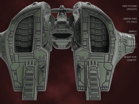 EVE Online Megathron 3D Figuries Ready To Print Model do druku 3D