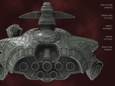 EVE Online Megathron 3D Figuries Ready To Print Model do druku 3D
