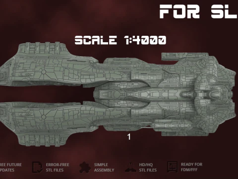 EVE Online Megathron 3D Figuries Ready To Print 3D Print Model