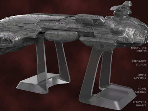 EVE Online Megathron 3D Figuries Ready To Print Model do druku 3D