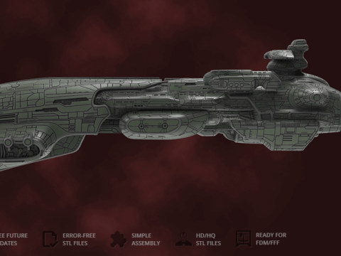 EVE Online Megathron 3D Figuries Ready To Print Model do druku 3D