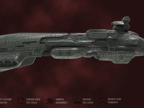 EVE Online Megathron 3D Figuries Ready To Print 3D Print Model