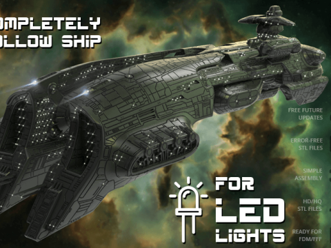 EVE Online Megathron 3D Figuries Ready To Print Model do druku 3D