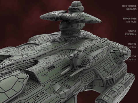 EVE Online Megathron 3D Figuries Ready To Print Model do druku 3D