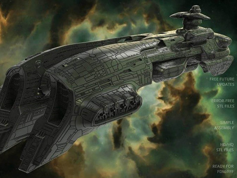 EVE Online Megathron 3D Figuries Ready To Print Model do druku 3D