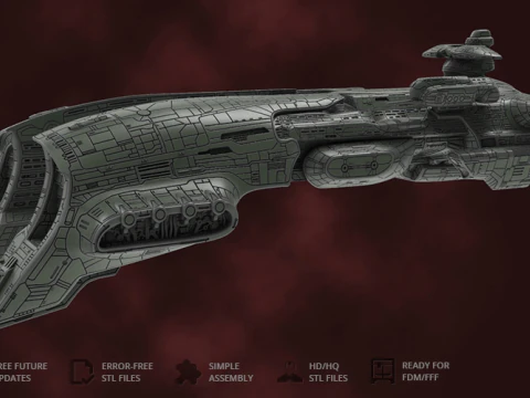 EVE Online Megathron 3D Figuries Ready To Print 3D Print Model