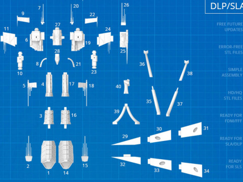 Eve Rifter 3D Figuries Ready To Print 3Dプリントモデル