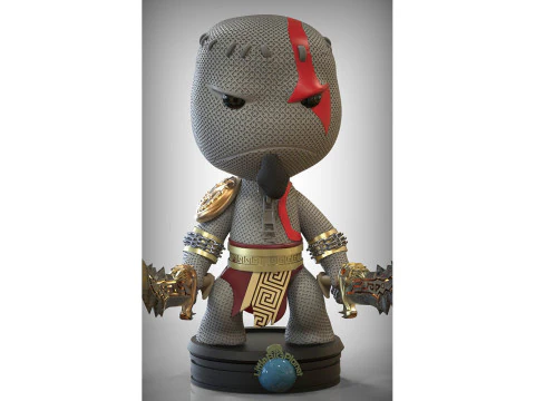 Kratos Washed 3D Figuries Ready To Print 3D Print Model