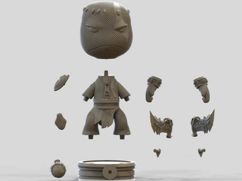 Kratos Washed 3D Figuries Ready To Print 3D Print Model