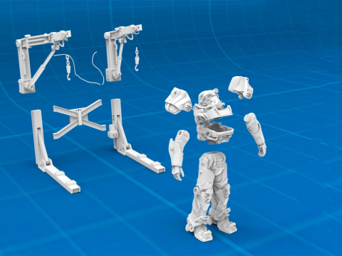 T-60 Power Armor Static Figure 3D Figuries Ready To Print 3D Принт Модель