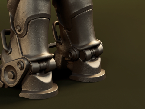T-60 Power Armor Static Figure 3D Figuries Ready To Print 3D Принт Модель