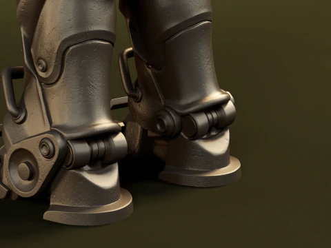 T-60 Power Armor Static Figure 3D Figuries Ready To Print 3D Print Model