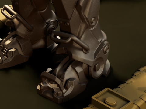 T-60 Power Armor Static Figure 3D Figuries Ready To Print 3D Принт Модель