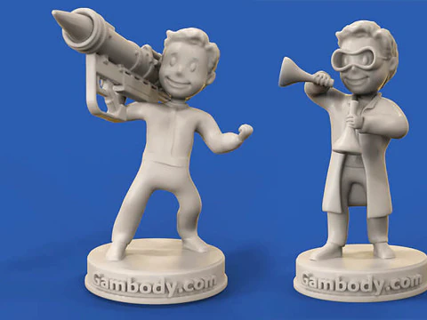 वॉल्ट बॉय 3डी मूर्तियाँ प्रिंट करने के लिए तैयार हैं 3D प्रिंट मॉडल