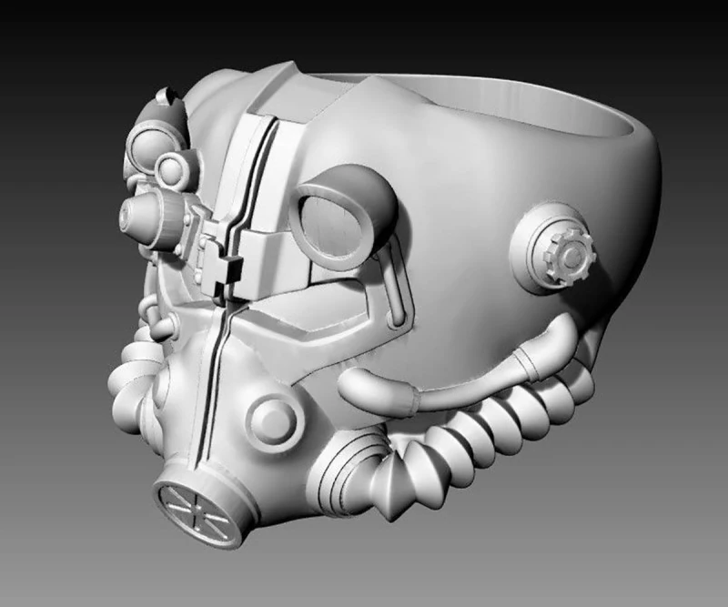 Fallout Ring 3D Figuries Ready To Print 3D Print Model .c4d .max .obj .3ds .fbx .stl .blend