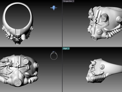 Fallout Ring 3D Figuries Ready To Print 3D Print Model