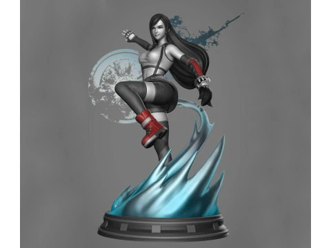 Tifa Lockhart lista para imprimir Modelo de impresión 3D