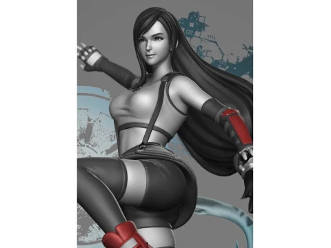 Tifa Lockhart Ready To Print 3D Print Model