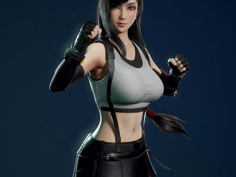 Tifa-FF7 Ready To Print 3D प्रिंट मॉडल