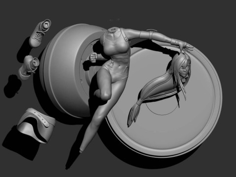 Tifa Lockhart Ready To Print 3D Baskı Modeli