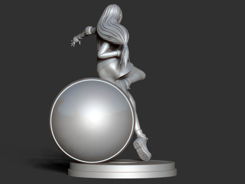 Tifa Lockhart Ready To Print 3D Baskı Modeli