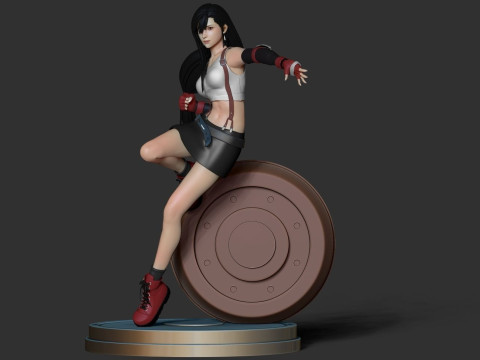 Tifa Lockhart Ready To Print 3D Baskı Modeli