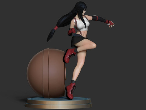 Tifa Lockhart Ready To Print 3D Baskı Modeli