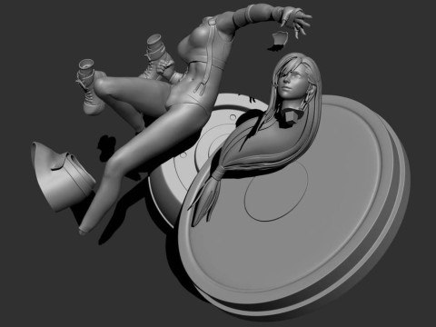 Tifa Lockhart Ready To Print 3D Baskı Modeli