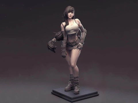 Tifa pronta para imprimir Modelo de Impressão 3D