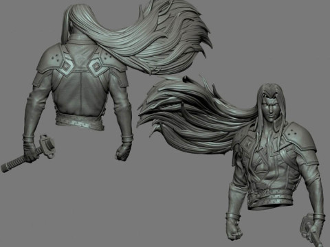 Sephiroth Kingdome Hearts Ready To Print 3D प्रिंट मॉडल