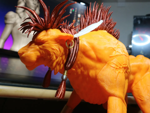 Red Xiii Statue Model Ready To Print 3D प्रिंट मॉडल