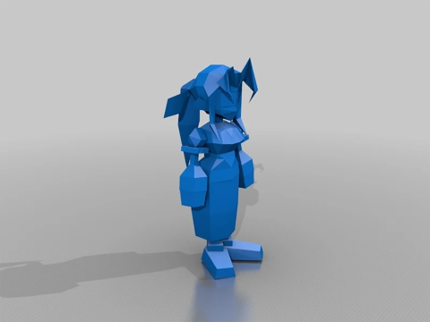 Final Fantasy VII All Charachters Low Poly Ready To Print 3D Baskı Modeli