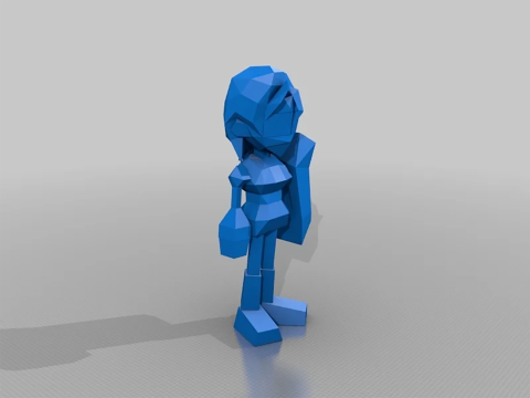 Final Fantasy VII All Charachters Low Poly Ready To Print 3D Baskı Modeli