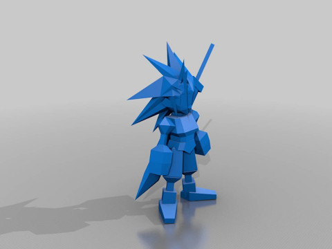 Final Fantasy VII All Charachters Low Poly Ready To Print 3D Baskı Modeli