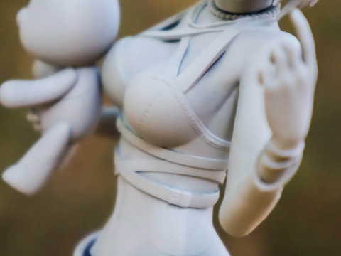 EllaArt Lulu from Final Fantasy X V2 Ready To Print Model do druku 3D