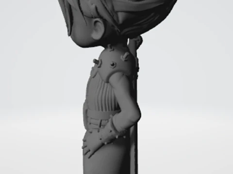Cloud Strife Chibi Ready To Print 3D Print Model