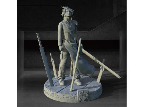Cloud Strife Ready To Print 3D Print Model