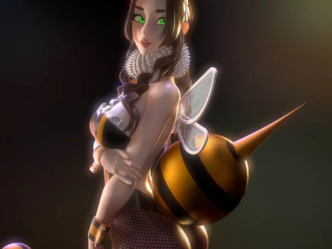 Aerith Sexy pronta para imprimir Modelo de Impressão 3D