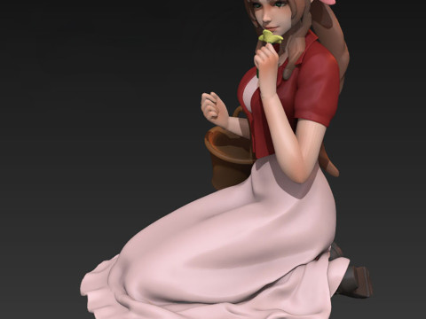 Aerith Ready To Print Model Cetak 3D