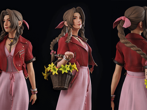 Aerith 3D Figuries Ready To Print 3D Print Model