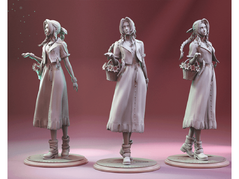 Aerith 3D Figuries Ready To Print 3D Print Model