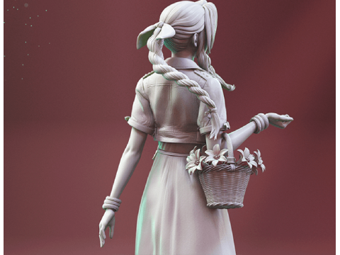 Aerith 3D Figuries Ready To Print 3D Print Model