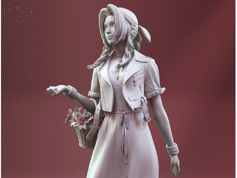 Aerith 3D Figuries Ready To Print 3D Print Model