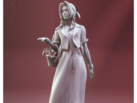 Aerith 3D Figuries Ready To Print 3D Print Model