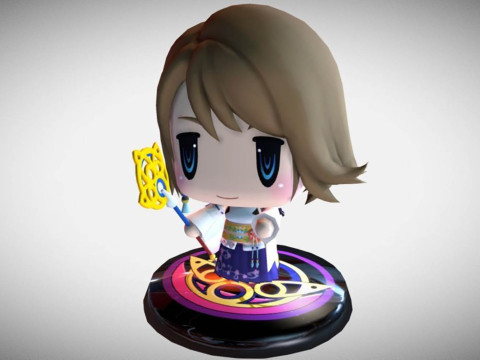 Yuna Figure World of Final Fantasy Ready To Print 3D प्रिंट मॉडल