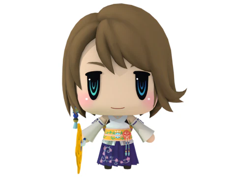 Yuna Figure World of Final Fantasy Ready To Print 3D Print Model