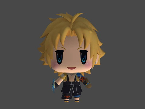 Tidus Figure World of Final Fantasy Ready To Print 3D Print Model