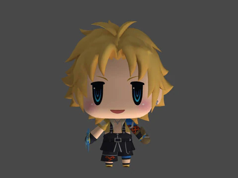 Tidus Figure World of Final Fantasy Ready To Print 3D Print Model