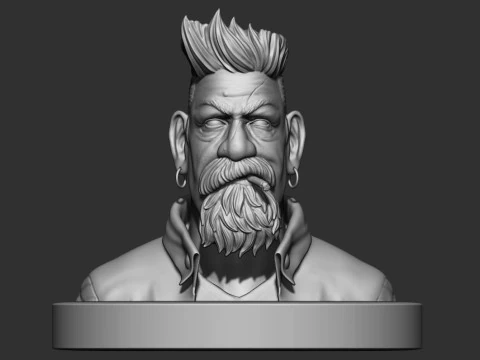 Busto de ca&ccedil;ador de zumbis pronto para imprimir Modelo de Impressão 3D